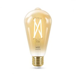 WIZ ST64 Bombilla LED E27 Wi-Fi Vintage Ámbar Blanco Cálido