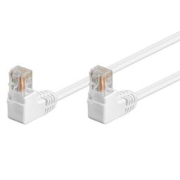 Goobay Cable de Red UTP CAT5E 2x 90 grados 1m Blanco