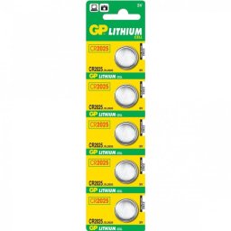 GP Pack 5 Pilas Botón CR2025 3V