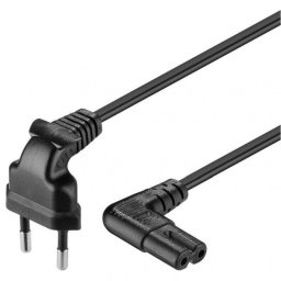 Goobay Cable de Alimentación Acodado IEC-320/C7 50cm Negro