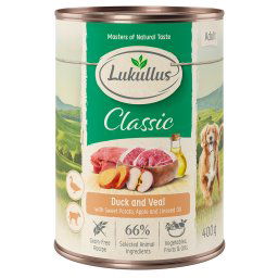 Lukullus Adult sin cereales 6 x 400 g - Pato y ternera
