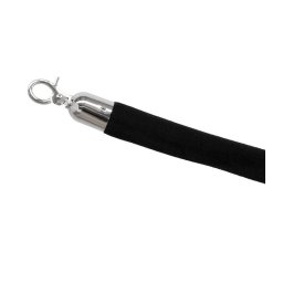 Cordón de Terciopelo Negro remate Cromado