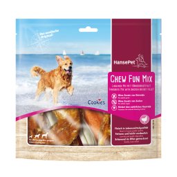 Hansepet Cookies Chew Fun Mix snacks con pollo para perros - 380 g