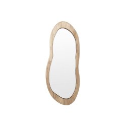 Espejo Vestidor Marco Ondulado en Madera Natural Auchi
