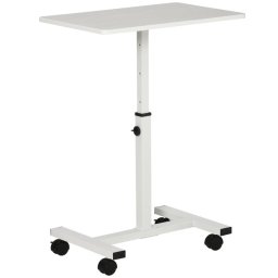 Homcom Mesa Auxiliar Con Ruedas Para Sofá Cama Altura Ajustable 60x40x52,5-84cm