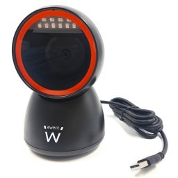Ewent EW3450 Lector de Códigos de Barras 1D/2D/QR Manos Libres Negro