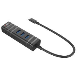Lindy 43249 Hub de Interfaz USB 3.2 Gen 1 (3.1 Gen 1) Type-C 5000 Mbit/s Negro