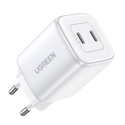 Ugreen Nexode Cargador Carga Rápida Gan 45w 2 USB-C Blanco