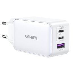 Ugreen Nexode Cargador Carga Rápida Gan 65w 2 USB-C + 1 USB-A Blanco