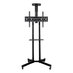 UNYKAch UK501 Soporte Móvil de Suelo con Estantes y Altura Ajustable para TV VESA 600x400mm y 32-75
