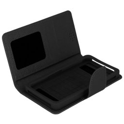 Avizar Funda Libro Negra para Smartphone Max. 152x145x76mm
