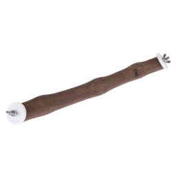 Percha esquinera TIAKI de madera natural para pájaros - M: 35 x 2,5 cm (L x An)