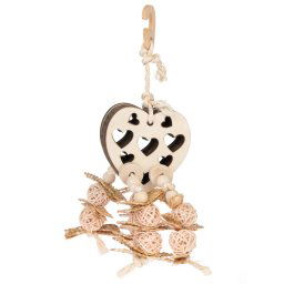 Juguete para mordisquear TIAKI Corazón para pájaros - aprox. 30 x 10 x 9 cm (L x An x Al)