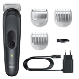 Braun BG3350 Recortadora Corporal 3 Cabezales Inalámbrica Resistente al Agua en Negro