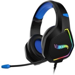Auriculares Krom KANYON RGB con cable USB Gaming sonido 7.1 y micrófono flexible negro azul