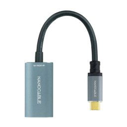 Nanocable Cable Conversor USB Tipo-C Macho a DisplayPort Hembra 15cm Gris