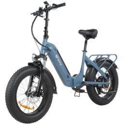 Dyu FF500 Bicicleta Eléctrica 20" Motor 500W Batería 48v14Ah Alcance 50Km con Frenos de Disco Azul
