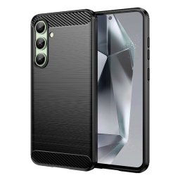 Max Power Digital Funda Fibra de Carbono Antigolpes Silicona Negra para Samsung Galaxy S24 FE