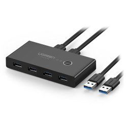 Ugreen Hub de Interfaz de 4 Puertos USB 3.2 Gen 1 Tipo-A 5000Mbit/s Negro