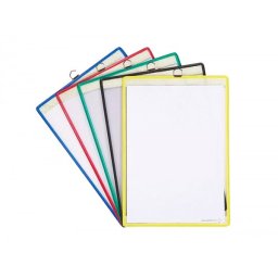 Funda para colgar djois din a4 anilla metalica ideal para pizarras de corcho pack de 5 unidades colores surtidos