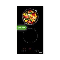 Svan SI2301 Placa Inducción 2 Zonas Control Táctil Cristal Negro 59 cm 3500W