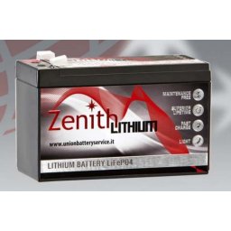 Batería de litio 12 voltios 9 amperios Zenith LiFePO4 150x65x95 mm