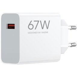 Xiaomi Adaptador de Corriente de Carga Rápida HyperCharge 67W USB-A Blanco