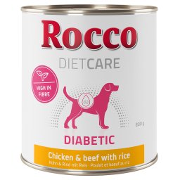 Rocco Diet Care Diabetic, pollo y vacuno con arroz 800 g 12 x 800 g