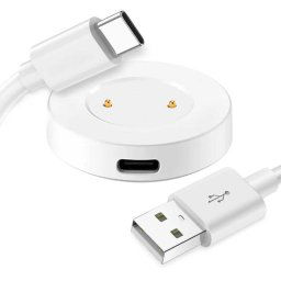 OcioDual Base de Carga 2 Pines + Cable USB 2.0 80cm Blanco para Huawei Watch GT/2/2E Honor Watch Magic/2/Dream