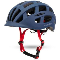 Smartgyro Smart Helmet Urban Casco con Luz para Patinetes e-Bike Multi Talla Ajustable M/L Azul