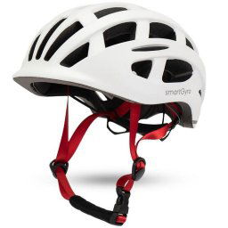Smartgyro Smart Helmet Urban Casco con Luz para Patinetes e-Bike Multi Talla Ajustable M/L Blanco