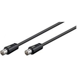 Goobay Cable Coaxial Antena para TV Macho/Macho 2.5m Negro