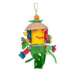 Muñeco lufa TIAKI juguete para pájaros - aprox. 30 x 16 x 10 cm (L x An x Al)