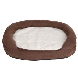 Cama ortopédica Memory ovalada marrón - 117 x 72 x 24 cm (L x An x Al)
