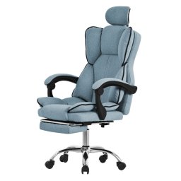 ML-Design Silla de Oficina Ergonómica Regulable Azul