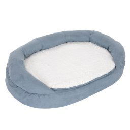 Cama ortopédica Memory ovalada gris - 117 x 72 x 24 cm (L x An x Al)