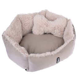 Cama TIAKI Fluffy Bone para mascotas - 60 x 50 x 22cm (L x An x Al)