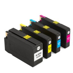 ZipZap Cartuchos Tinta Compatible HP 950XL Negro/Tricolor Pack 4