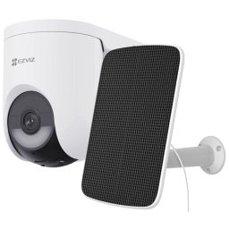 EZVIZ HB8 Lite 2K+ Kit Cámara de Seguridad Exterior Rotativa 340º a Batería QHD + Panel Solar