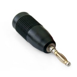 ADAPTADOR BANANA HEMBRA 4mm A MACHO 2mm NEGRO