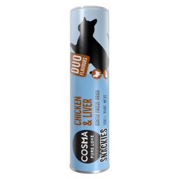 Cosma snackies DUO snacks liofilizados para gatos Pollo e hígado - 5 x 28 g