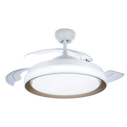 Philips Lighting Bliss Ventilador Techo con Luz LED y Mando 106cm Blanco/Dorado