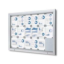 Vitrina de exterior ignífuga para 18 DIN A4