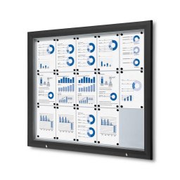 Vitrina de exterior negra para 15 DIN A4