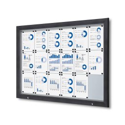 Vitrina de exterior color antracita para 18 DIN A4
