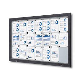 Vitrina de exterior color antracita para 21 DIN A4