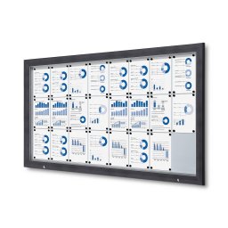 Vitrina de exterior color antracita para 24 DIN A4