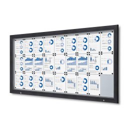 Vitrina de exterior color antracita para 27 DIN A4