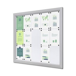 Vitrina de exterior para 15 DIN A4 estanca e ignifuga