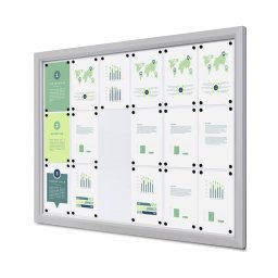 Vitrina de exterior para 18 DIN A4 estanca e ignifuga